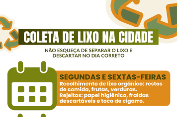 Orientações sobre a correta separação e descarte do lixo na cidade