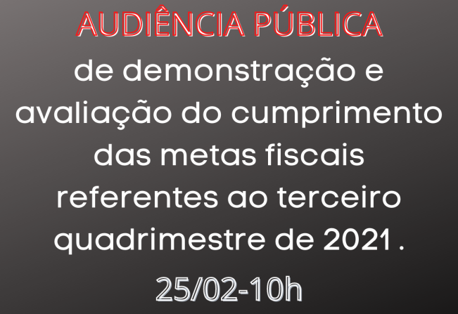AUDIÊNCIA PÚBLICA