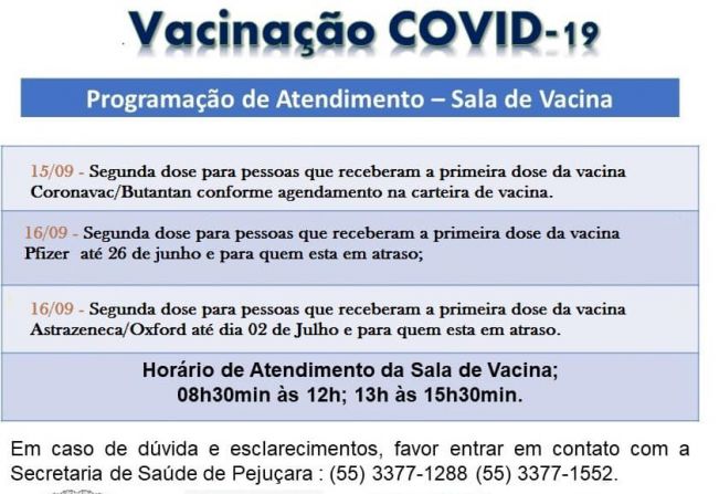 VACINAÇÃO CONTRA A COVID-19