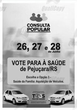 Pejuçara mobilizado para a Consulta Popular que ocorre nesta semana