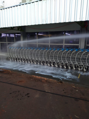 Serviço de sanitização é realizado em locais públicos de Pejuçara