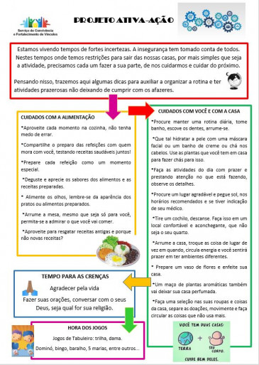Projeto Ativa Ação tem olhar fraterno a usuários do Cras em tempos de Pandemia