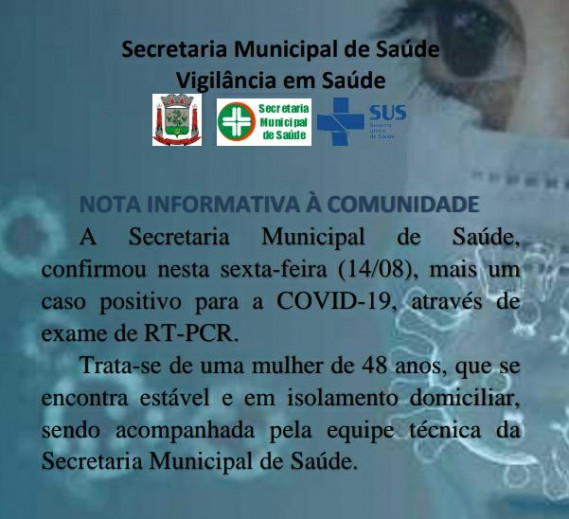Pejuçara chega a 24 casos de Coronavírus confirmados