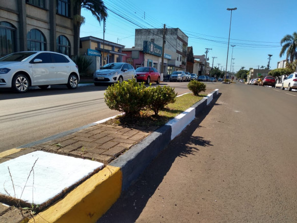 Administração atua no embelezamento de vias urbanas