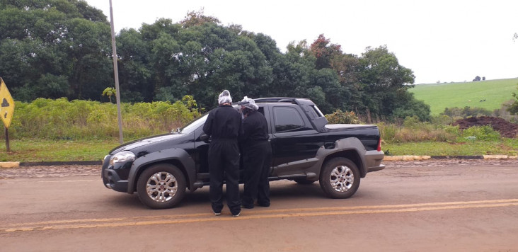 Barreiras sanitárias são realizadas na chegada à Pejuçara