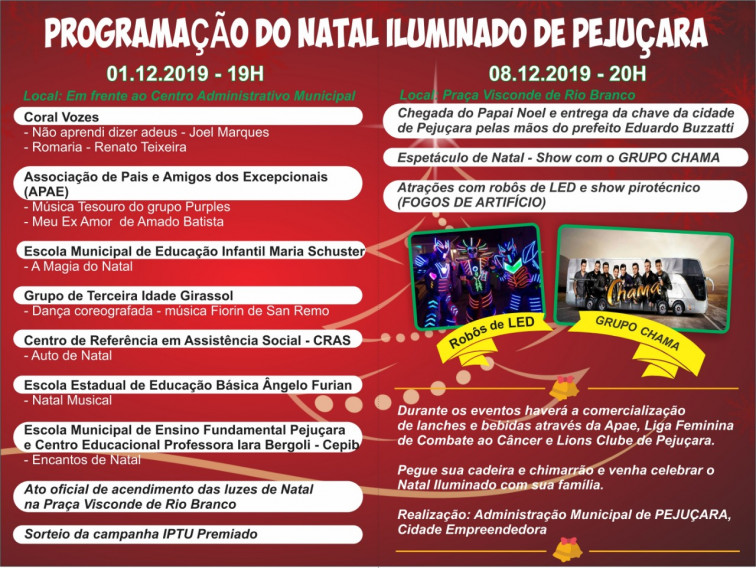 Notícia - Reunião discute detalhes da programação do Natal Iluminado de Pejuçara - Prefeitura Municipal de Pejuçara Notícia - Reunião discute detalhes da programação do Natal Iluminado de Pejuçara - Prefeitura Municipal de Pejuçara